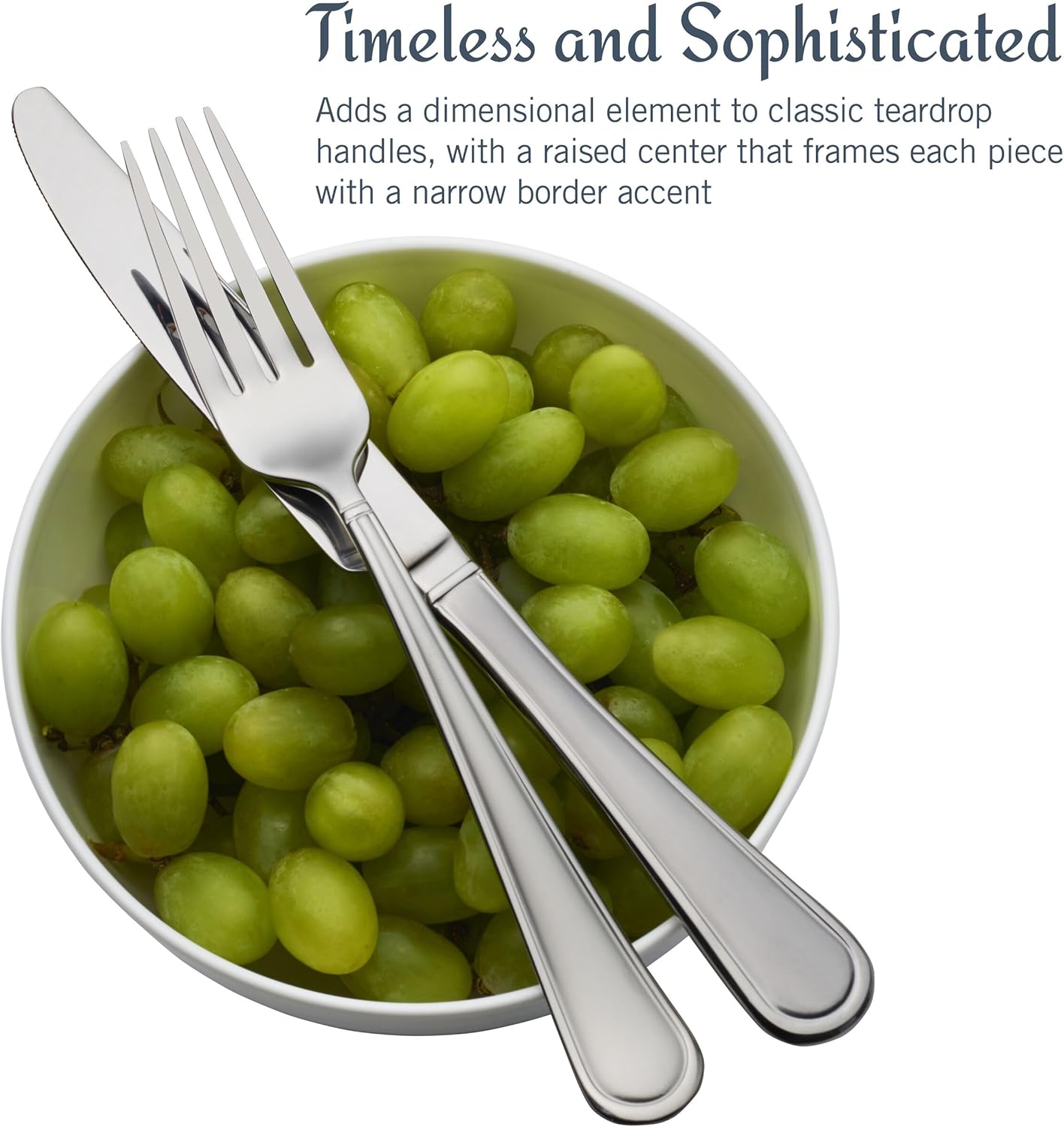 Mikasa, Virtuoso Frost Flatware Service for 12, 65 Piece Set, 18/10 Stainless Steel, Silverware Set with Serving Utensils