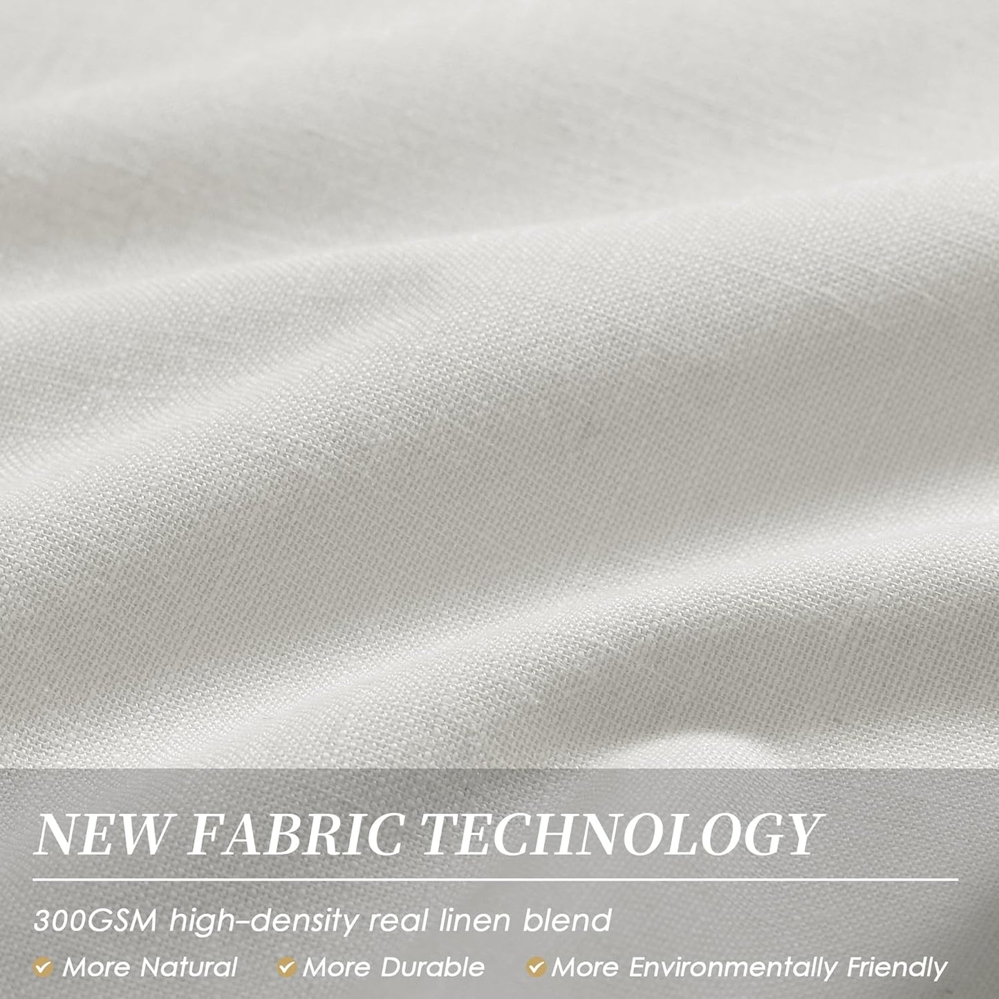 Ivory White Black Out Curtains 80 Inch Long for Bedroom Window Room Darkening Full Light Blocking Curtains Back Tab Neutral Elegant Off White Blackout Curtain Thermal Insulated Linen Drapes 52x80