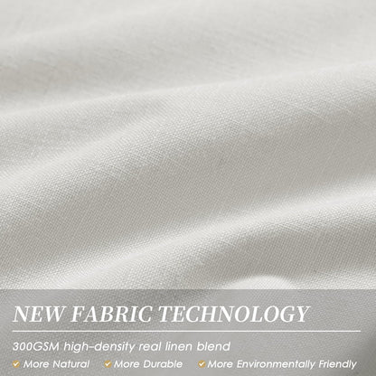 Ivory White Black Out Curtains 72 Inch Long for Bedroom Window Room Darkening Full Light Blocking Curtains Back Tab Neutral Elegant Off White Blackout Curtain Thermal Insulated Linen Drapes 52x72