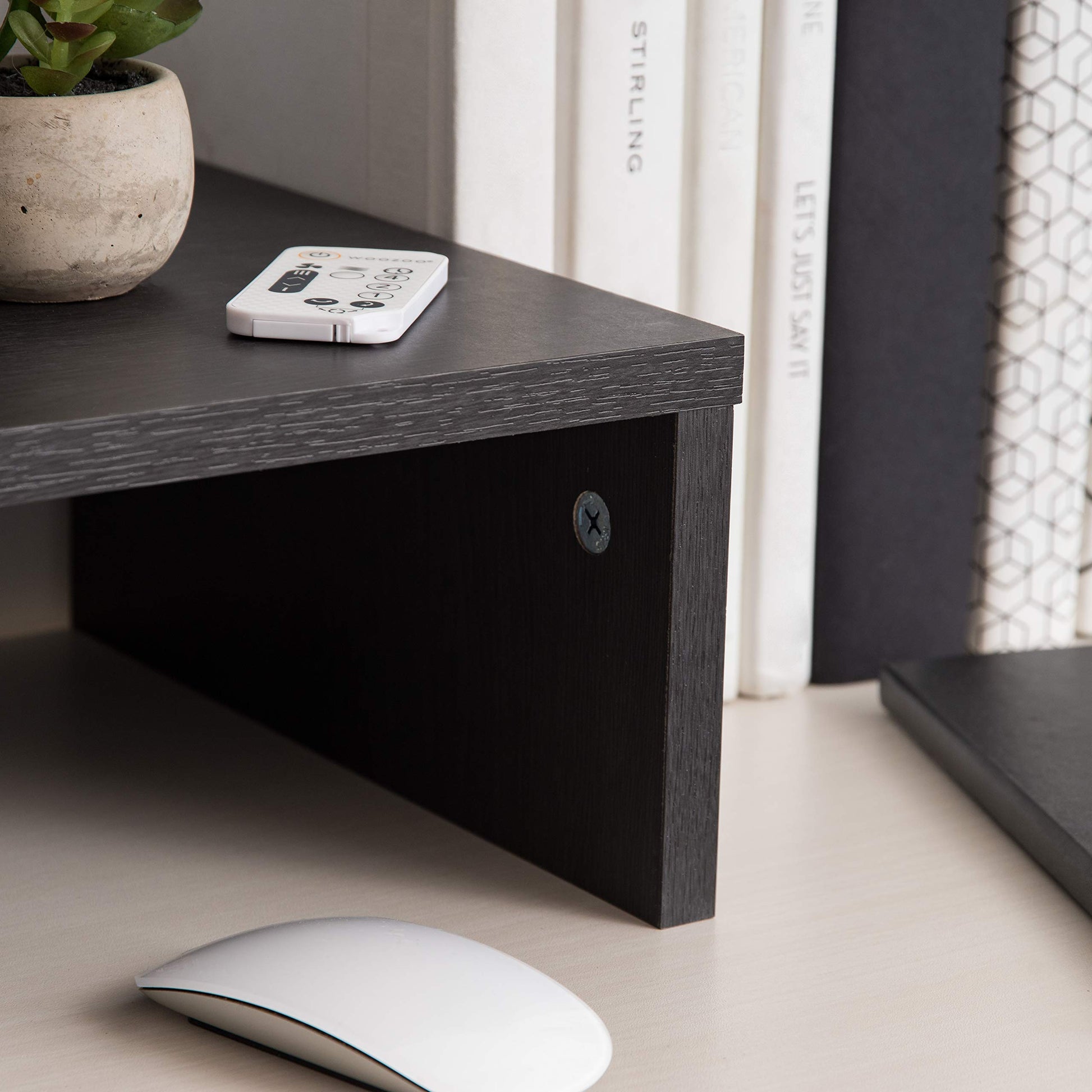 IRIS USA 1-Tier Stackable Desktop Monitor Stand Organizer, Black