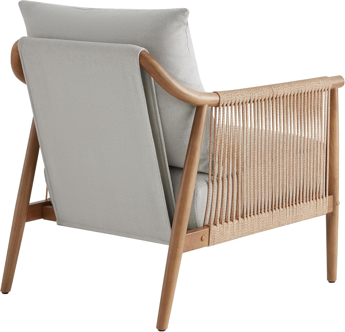 CHITA Braid Armchair Set of 2, Modern Accent Chair for Living Room, Light Grey