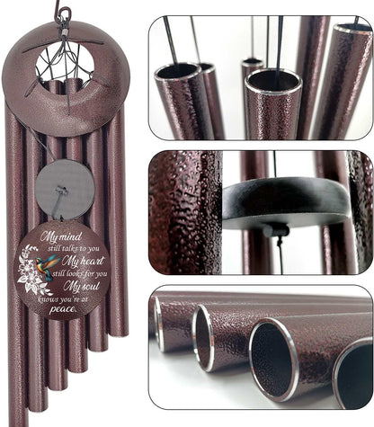 ASTARIN 36" Large Deep Tone Personalized Sympathy Wind Chimes, Memorial Wind Chime for Loss of Mother Father Loved One, Bereavement Gifts Decor Outdoor Patio Garden Graveyard