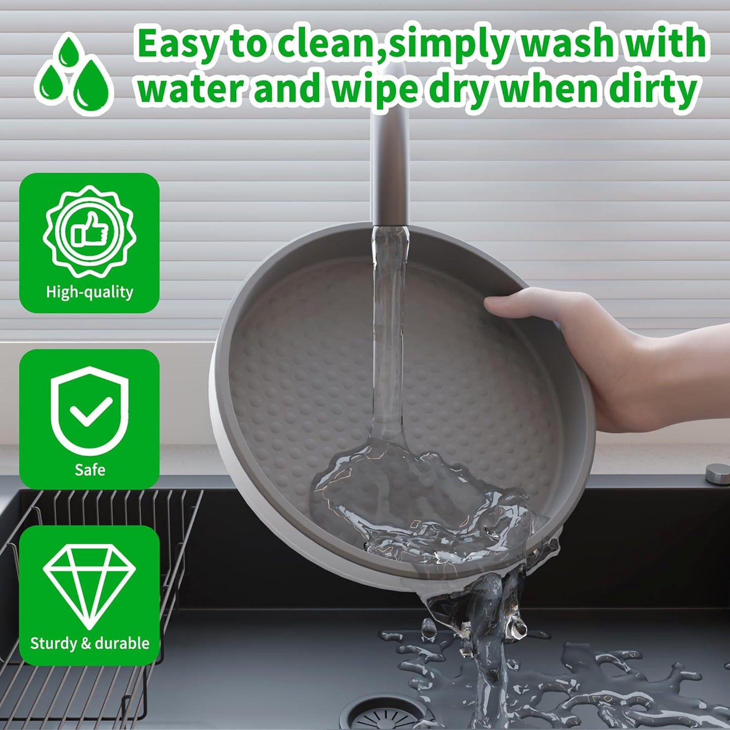 4 Pack 10 Inch Non-Skid Lazy Susan Turntable Organizers - Spinning Rack for Pantry Organization and Storage, Kitchen, Cabinet, Fridge, Bathroom Vanity, Countertop, Under Sink Organizing, Spice Rack