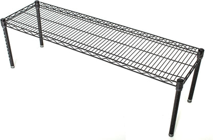 Omega Products Corporation 21" Deep x 72" Wide x 14" High Black Stationary Dunnage Rack