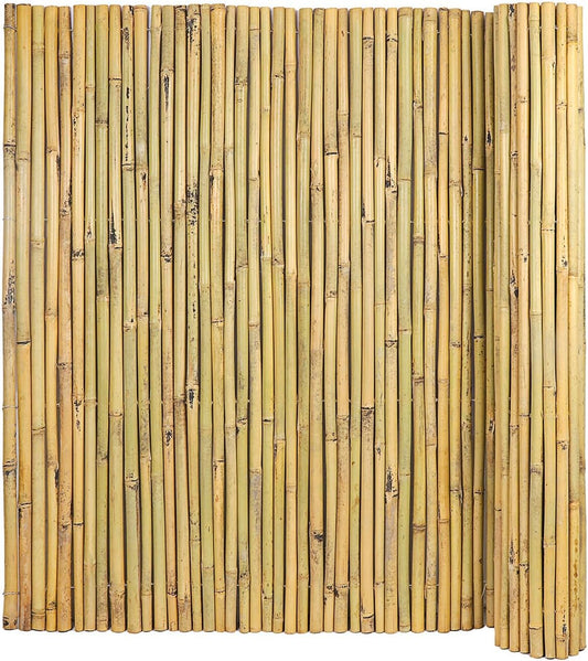 Natural Bamboo Fence, 4 ft x 6 ft Bamboo Fencing Screen for Garden, Rolled Privacy Fence Screen for
