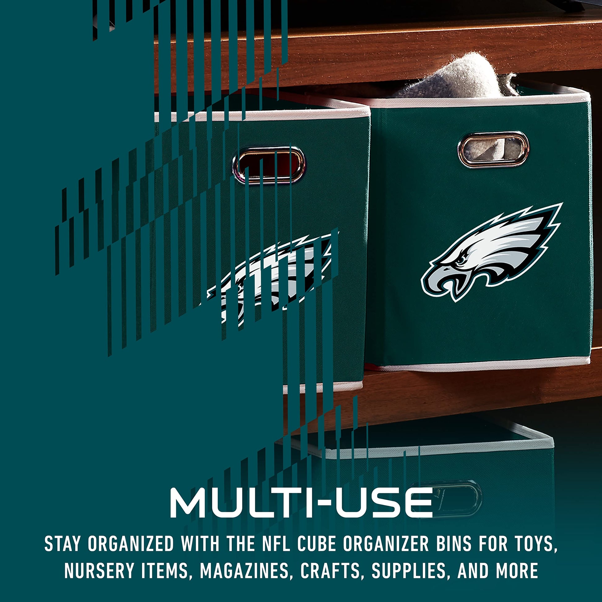 Franklin Sports NFL Philadelphia Eagles Collapsible Storage Bin