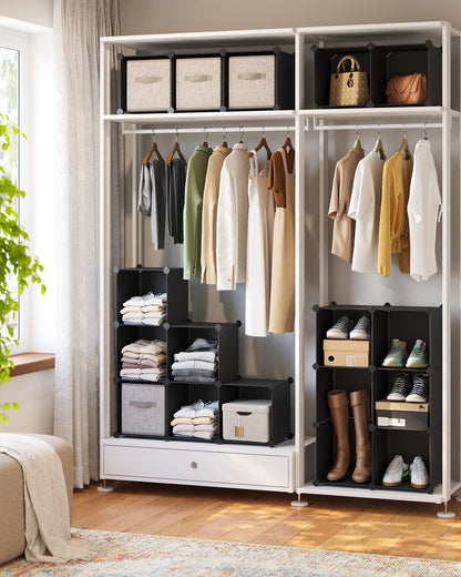 SONGMICS Cube Storage Organizer, Set of 16 Plastic Cubes, Closet Organizers and Storage, Room