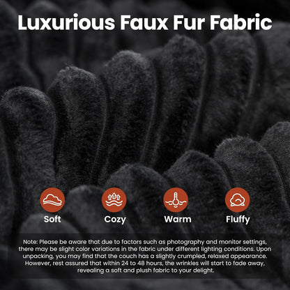 ovios 105” Modular Sectional Sofa with Thicken Seat Cushion, Cloud Couch with Deep Seat, Modern L-Shape Sofas Couches with Chaise,Upholstered Couches for Living Room Bedroom,Black