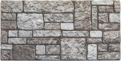 Dundee Deco 3D Wall Panels Faux Brick - Cladding, Grey Stone Look Wall Paneling, Styrofoam Facing for Living Room, Kitchen, Bathroom, Balcony, Bedroom, Set of 10, Covers 53 sq ft