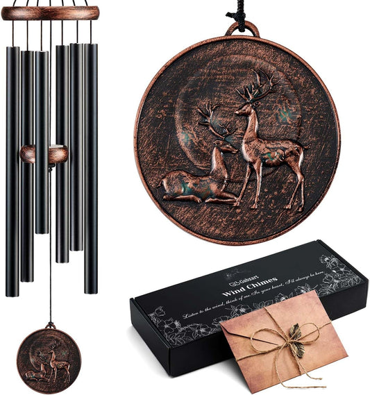 Wind Chimes for Outside, Deer Deep Tone Vintage Wind Chime Outdoor Clearance