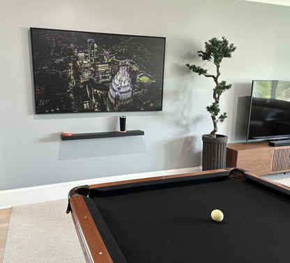 joelsantiques - 48 Inch Wooden Floating Shelves for Wall - 48x6x2 in - Made of Natural Wood - Long Heavy Duty Rustic Wall Shelves for Bedroom - Perfect for Living Room, Kitchen - Black