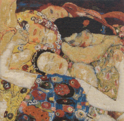 C Charlotte Home Furnishings Inc Virgin Faces Belgian Cushion Cover | Pure Cotton Decorative Cushion Case | Cushion Cover for Indoor Use | 17x17 Inch Cushion Cover for Living Room I by Gustav Klimt