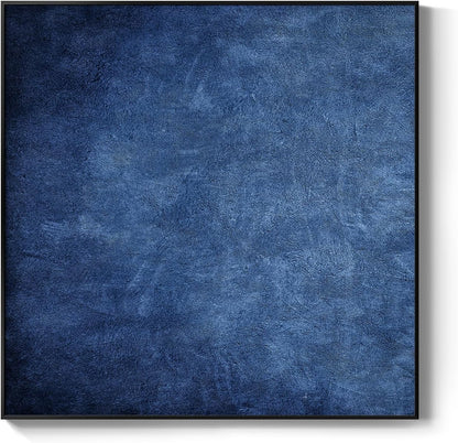 Framed Navy Blue Modern Abstract Wall Art, Canvas Paintings Artwork for Walls, Minimalist Blue Art Prints Pictures for Living Room, Hallway, Bedroom, Office, Bathroom Wall Decor -24x24 Inch
