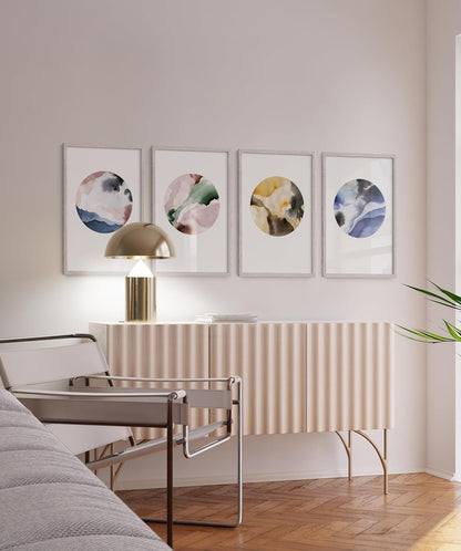 HAUS AND HUES 20x30 Picture Frames Set of 4 - Poster Frames 20x30, 20x30 Inch Frames, Poster Frames 20 X 30 Inches, 20 X 30 Wood Frames, 20x30 Photo Gallery Wall Frame Set (White Frame)