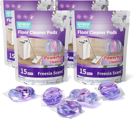 JOYMOOP Floor Cleaner for Mopping, 60 PCS Mopping Solution, Hardwood Floor Cleaner, Works Perfectly