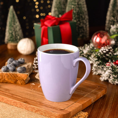 GBHOME 16oz Coffee Mugs Set of 6, Large Ceramic Coffee Mugs for Man, Woman, Dad, Mom, Modern Coffee Mugs Set with handle for Tea/Latte/Cappuccino/Milk/Cocoa. Dishwasher&Microwave Safe,Puple