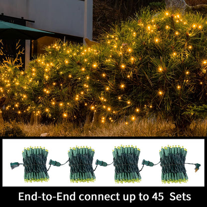 100 Count Yellow - String Lights - 21.6FT LED Christmas Lights, Mini led Lights for Indoor Outdoor Home Holiday Party Wedding Independence Day Decoration