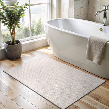 CAMILSON Easy Jute Rug 2x3, Indoor Outdoor Off-White Farmhouse Area Rugs for Living Room and Kitchen Rug, Solid Woven Design, Easy-Cleaning, Washable Outside Carpet Alfombras (2 x 3)