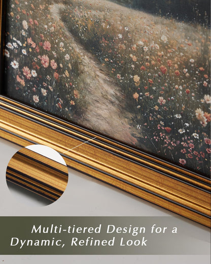 HUARCEY Gold Framed Vintage Wall Art for Living Room, Grace Swan Art Painting Pictures Rustic Animal Bathroom Prints Farmhouse Wall Decor Canvas Swan Shelf Decor for Kitchen Bedroom (Zwaan 12"x16")