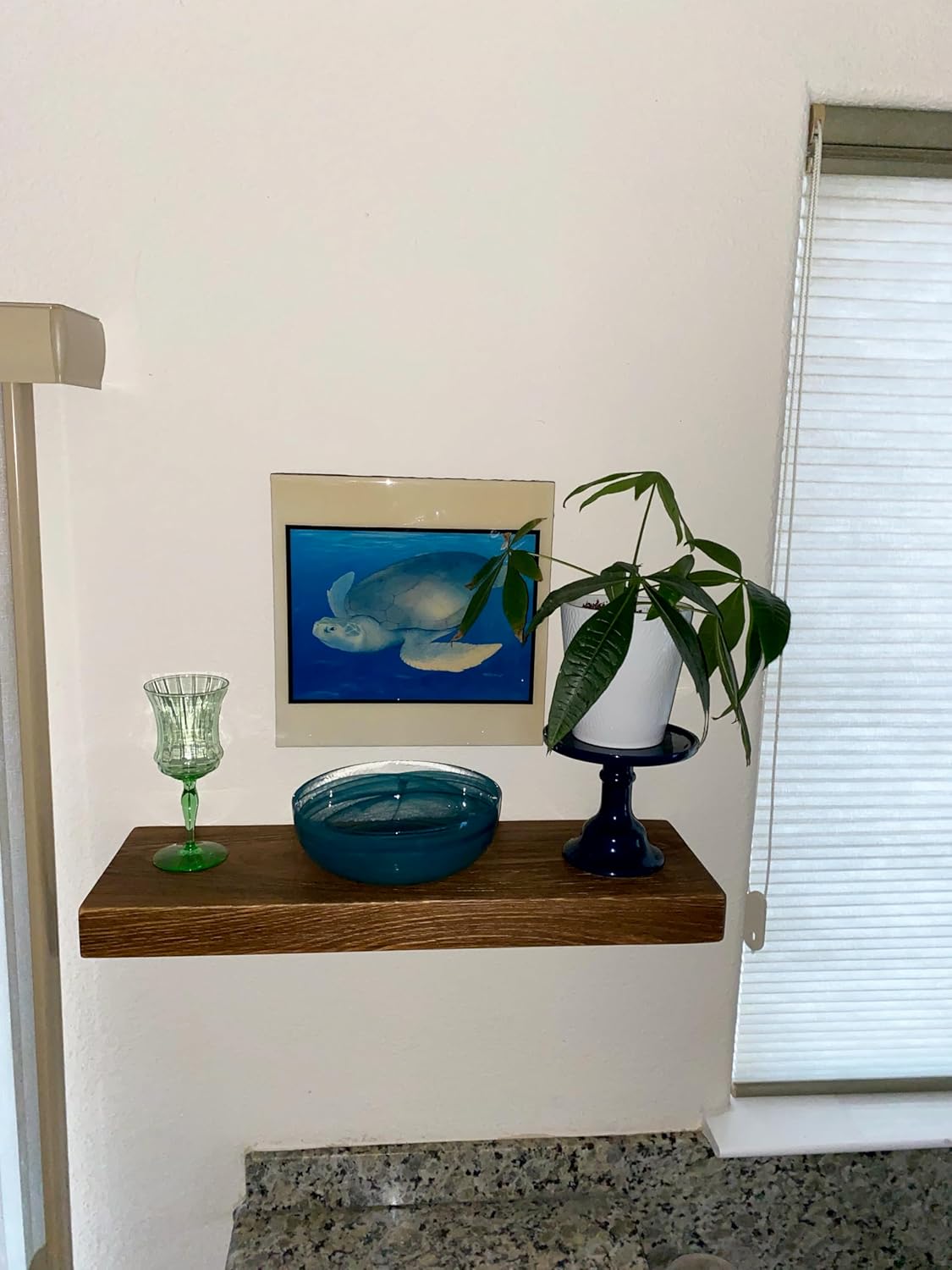 Joel's Antiques - 30 Inch Wooden Floating Shelves for Wall - 30x12x2 in - Made of Natural Wood - Long Heavy Duty Rustic Wall Shelves for Bedroom - Perfect for Living Room, Kitchen - Medium Brown