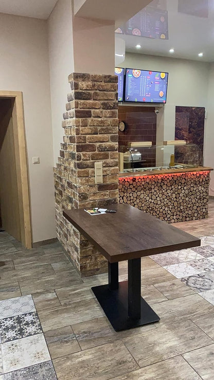 Dundee Deco 3D Wall Panels Faux Brick - Cladding, Light Brown Stone Look Wall Paneling, Styrofoam Facing for Living Room, Kitchen, Bathroom, Balcony, Bedroom, Set of 5, Covers 27 sq ft