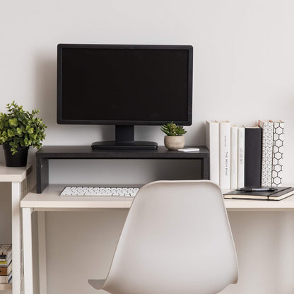 IRIS USA 1-Tier Stackable Desktop Monitor Stand Organizer, Black