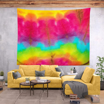 BELECO Tie Dye Tapestry Wall Hanging 60x50 Inch Fabric Tie Dye Color Texture Background Tapestry Groovy Sign Rainbow Tapestry Hippie Tie Dye Tapestries for Bedroom Living Room Dorm Decor