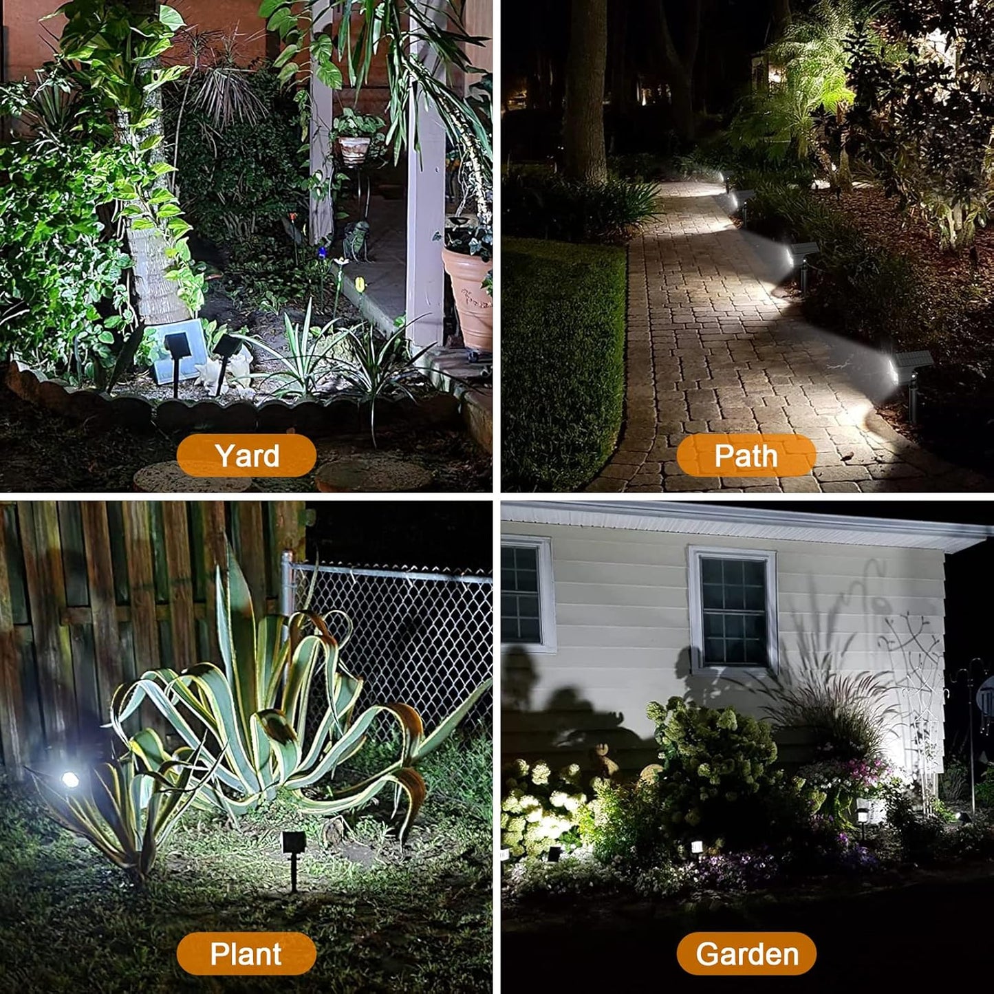 LANSOW Solar Spot Lights Outdoor, [2 Pack/57 LED] 2-in-1 Solar Landscape Spotlights, 3 Modes IP65 Waterproof Dusk to Dawn Solar Powered Flood Wall Lights for Outside Yard Garden Path(Cool White)