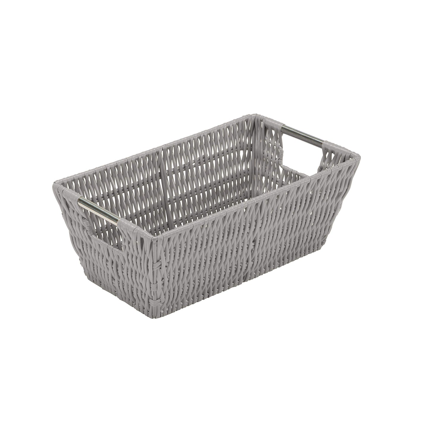 Simplify 11"x6.5"x4.5" Small Shelf Storage Woven Basket with Handles, Nursery, Playroom, Toys