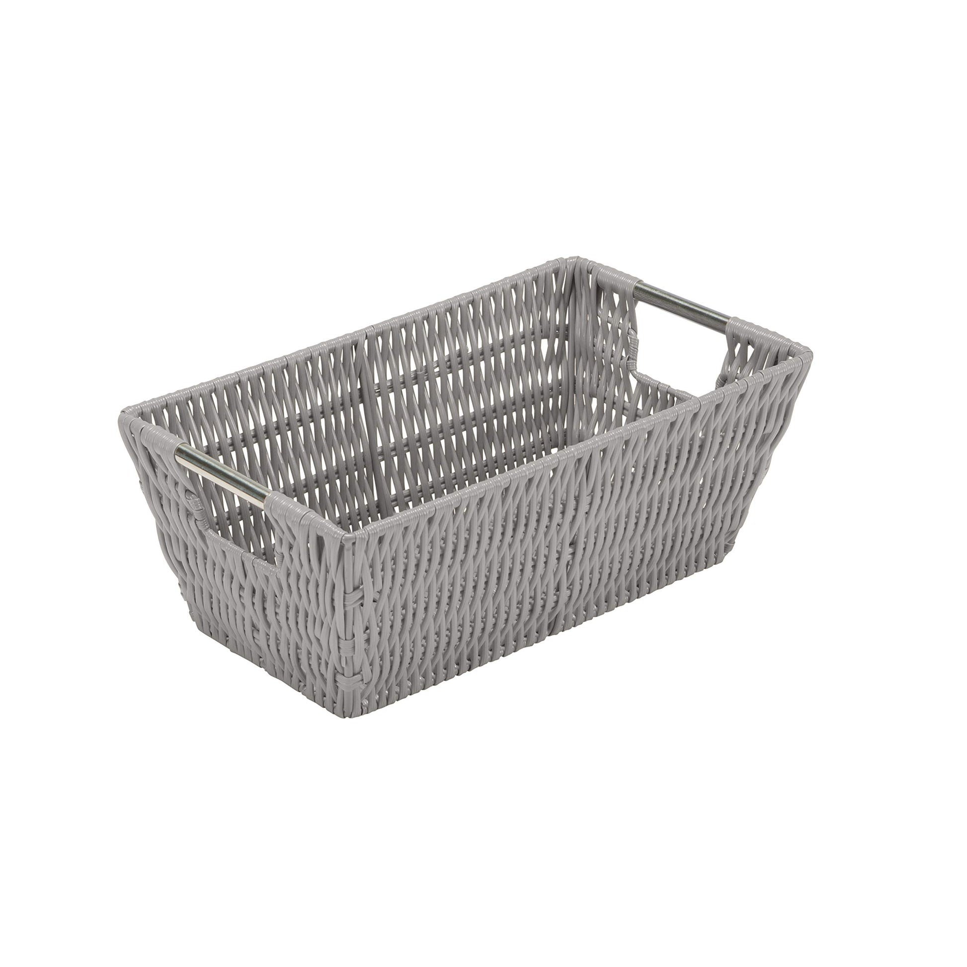 Simplify 11"x6.5"x4.5" Small Shelf Storage Woven Basket with Handles, Nursery, Playroom, Toys