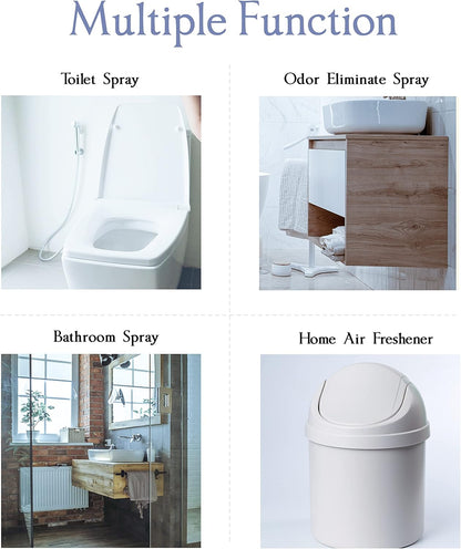 Clean-n-Fresh Toilet Spray, Poop Spray Eucalyptus Scent, 100% Natural Plant Essential Oil Bathroom Air Fresheners Spray, 400 Plus Uses, Long Lasting Odor Eliminator, 2 Pack