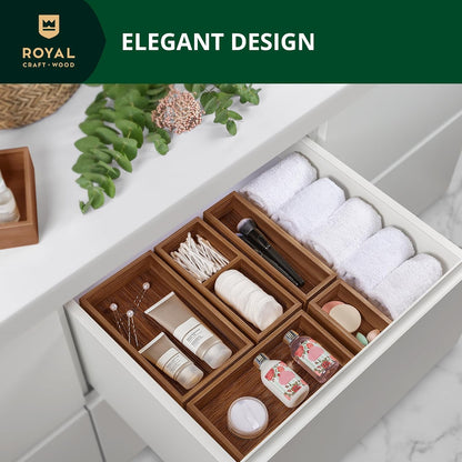 ROYAL CRAFT WOOD Premium Carbonized Bamboo Sticky Note Holder – Elegant & Durable Post-It Note Dispenser for Office Desk Organization