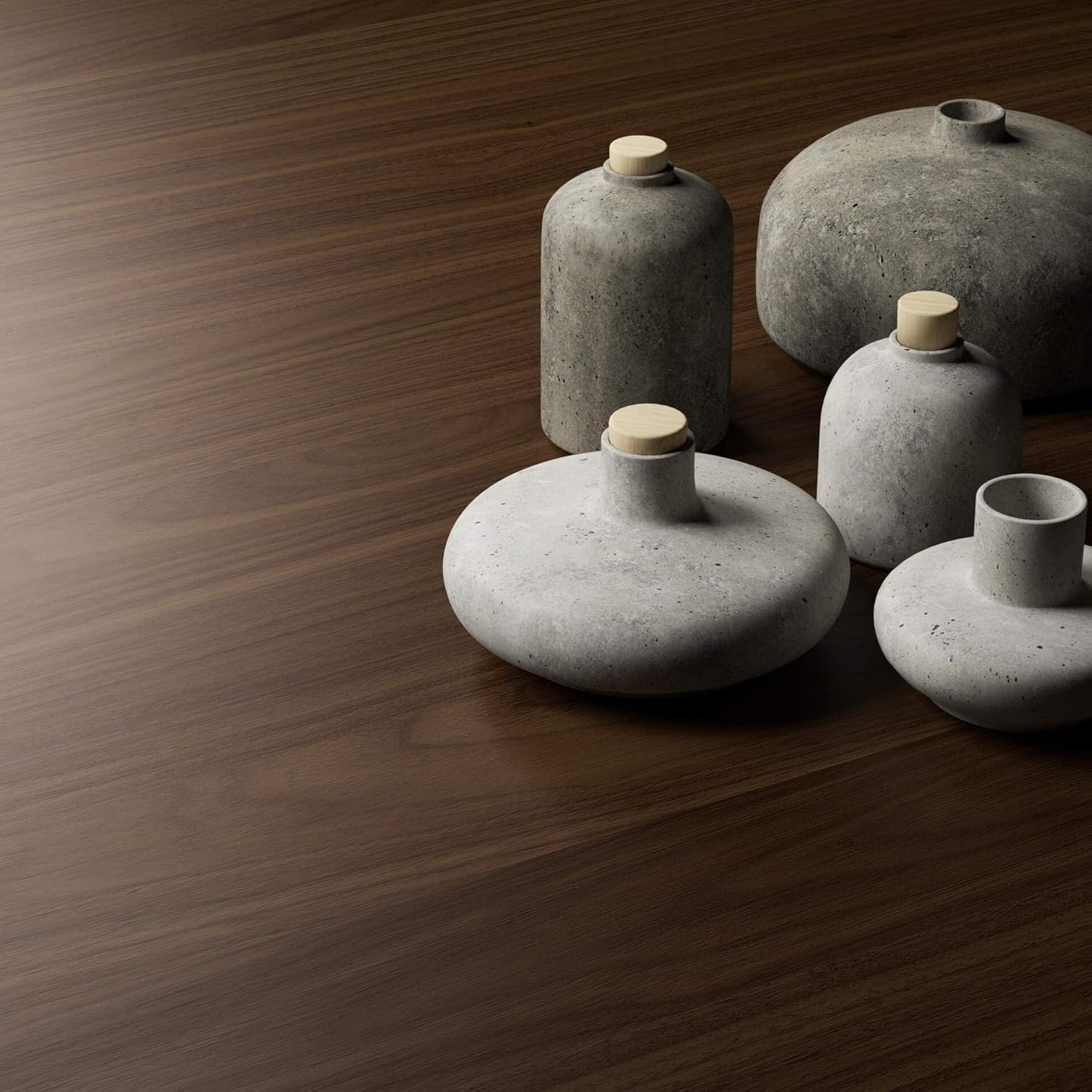 Mobili Fiver, Set of 2 Rachele Shelves, 31.49 in, Walnut, Made in Italy