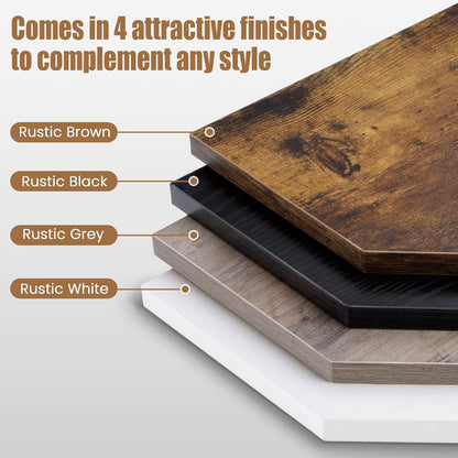 Corner Shelf Wall Mount, Floating Corner Shelves, Set of 4 Corner Wall Shelf Organizer, Rustic Wood Wall Storage Display Shelves for Living Room Bedroom Bathroom Kitchen, Classic Black