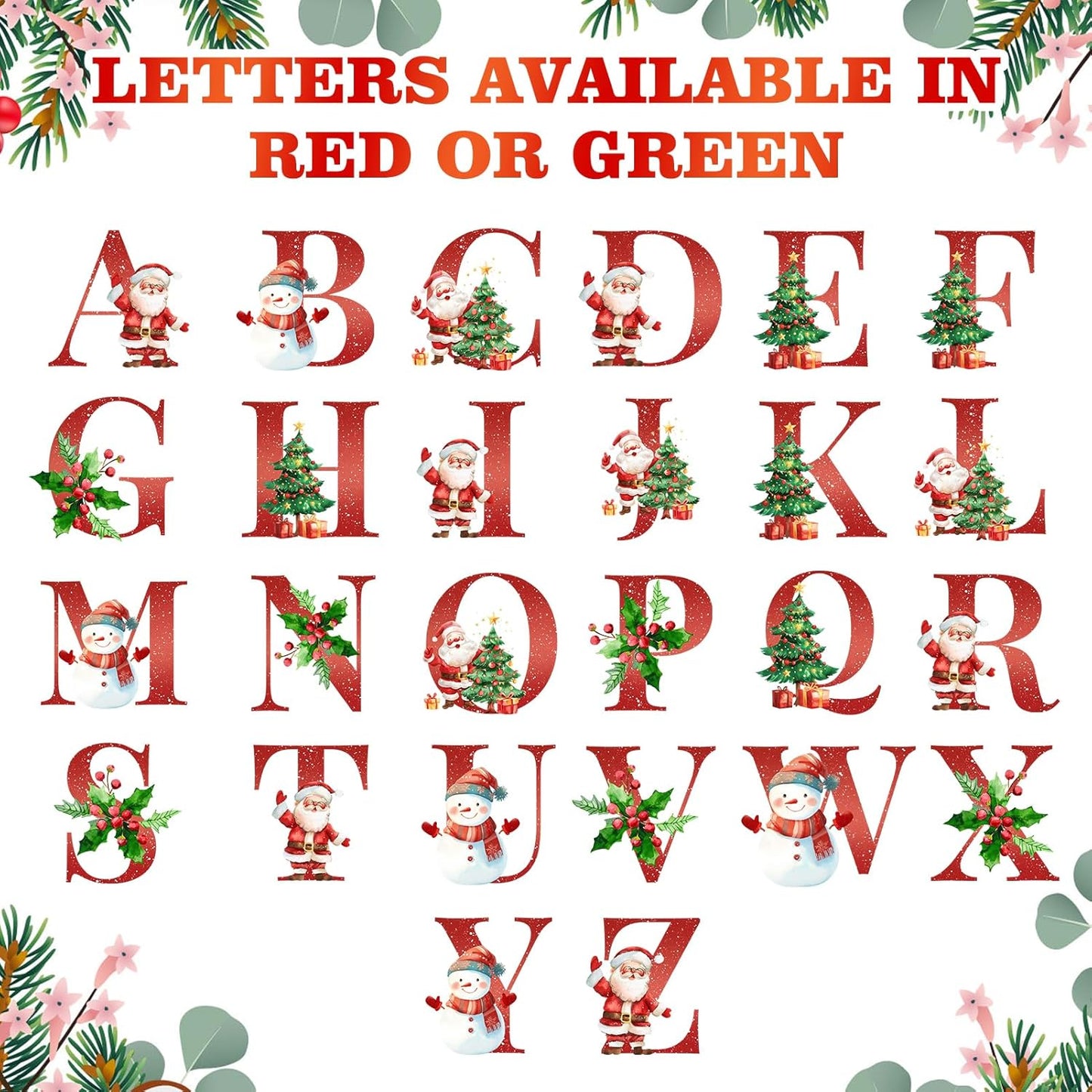 Personalized Christmas Ornaments 2025, Custom Initial Ornaments A-Z Monogram Ceramic Christmas Ornament