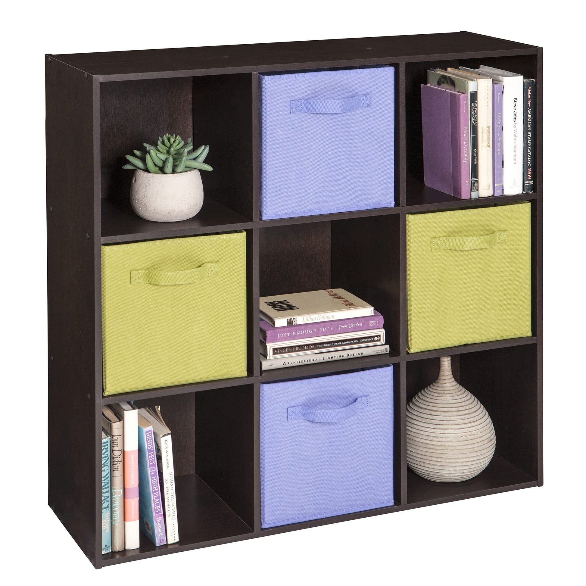 ClosetMaid Cubeicals 9 Cube Storage Shelf Organizer Bookshelf, Stackable, Square Shape, Easy