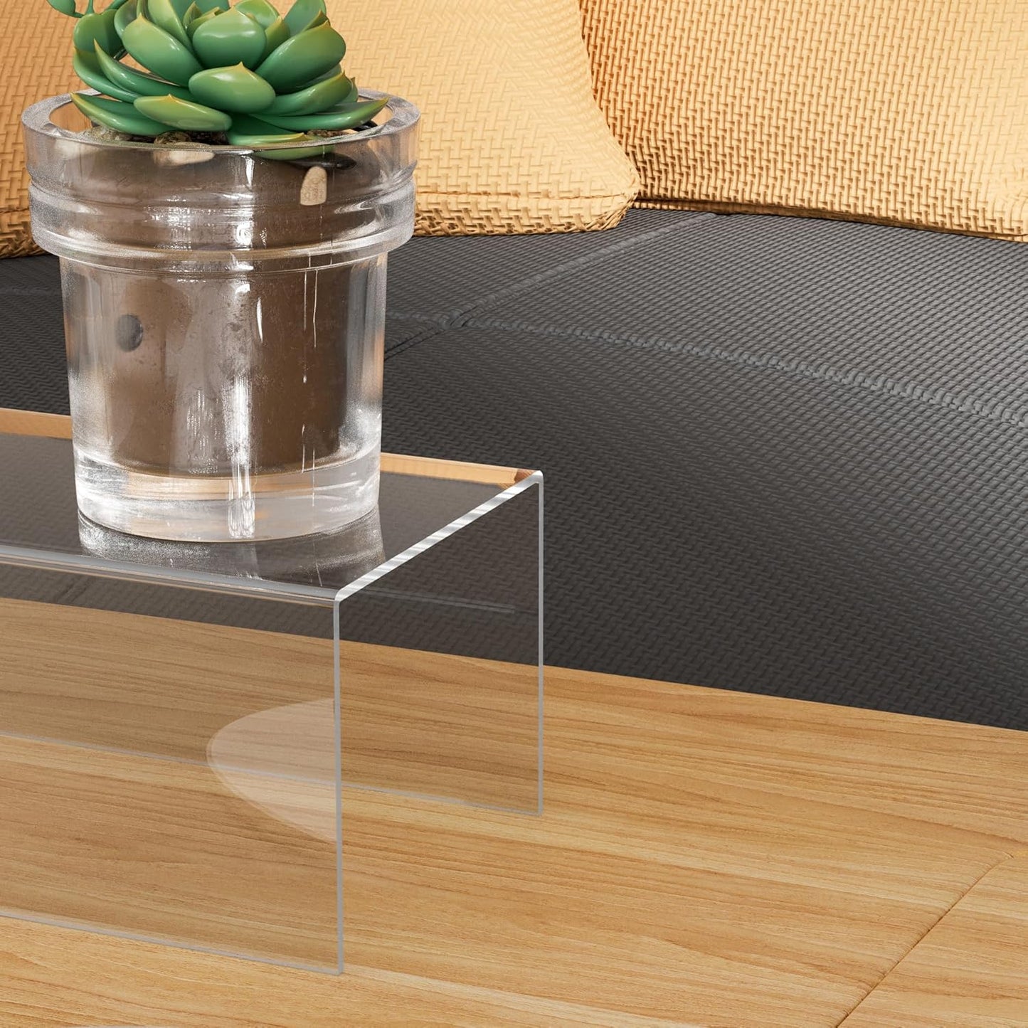 Rectangular Acrylic Display Risers 6pcs, Clear Display Storage Stands, Acrylic Display for Funko Pop Figure, Desserts, Cupcake, Toys, Collectibles, Merchandises- 12-1'', 2'', 3'', 4'', 5'', 6''