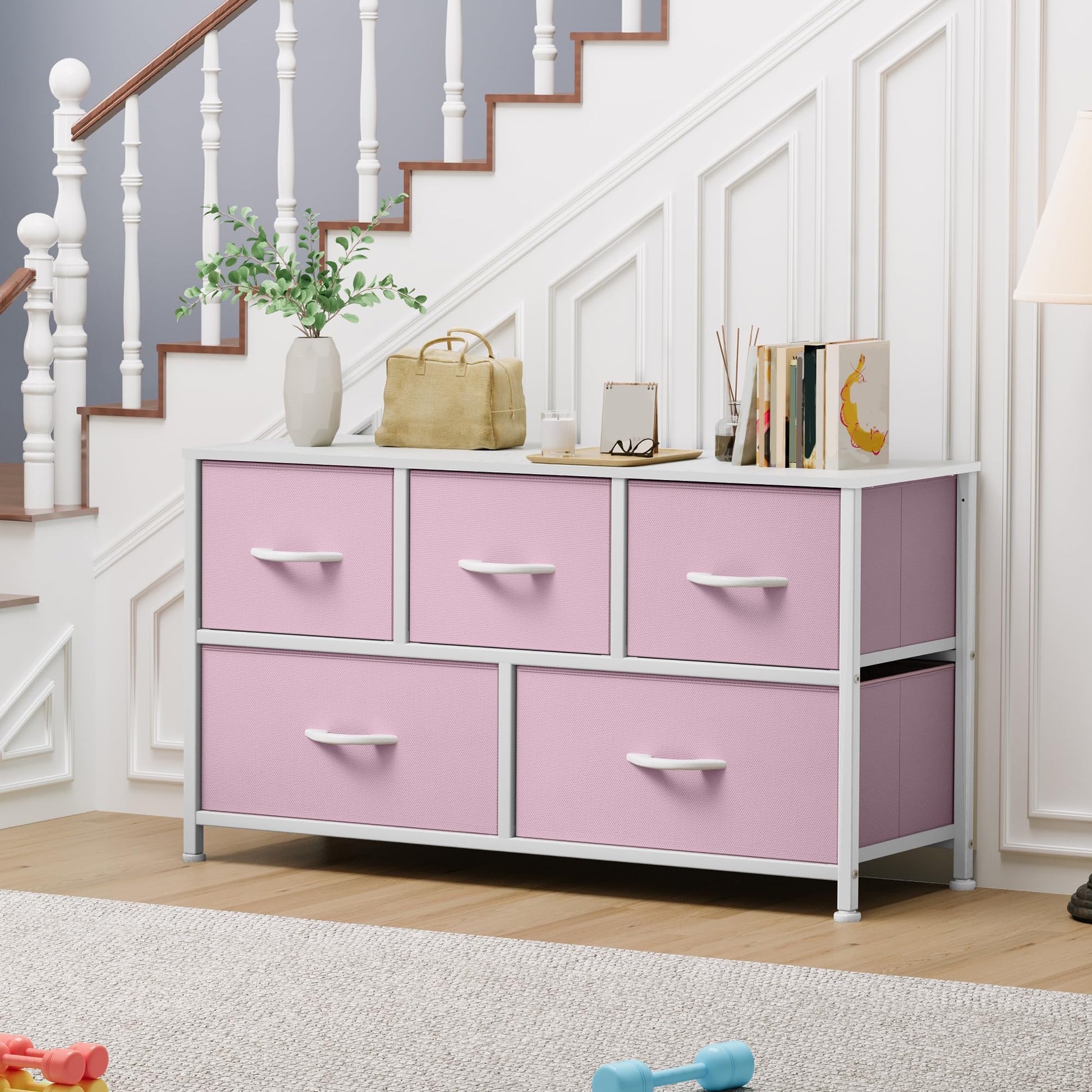 YITAHOME 5 Drawer Dresser - Fabric Storage Tower, Organizer Unit for Bedroom, Living Room, Hallway