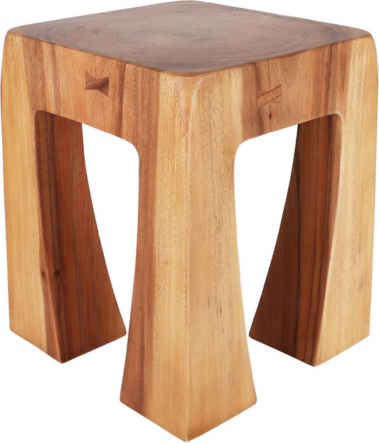 Rutledge & King Wooden End Table - Unique Wooden Side Table - Mid Century Side Table - Small Accent