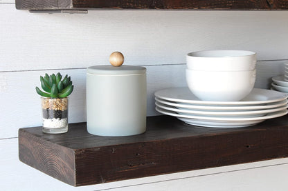 Urban Legacy Reclaimed Barn Joist Deep Floating Shelves | Deep Shelves with Low Profile Shelf Bracket with High Weight Capacity, Set of 2 (48" x 11" x 2.5", Rustic Brown)