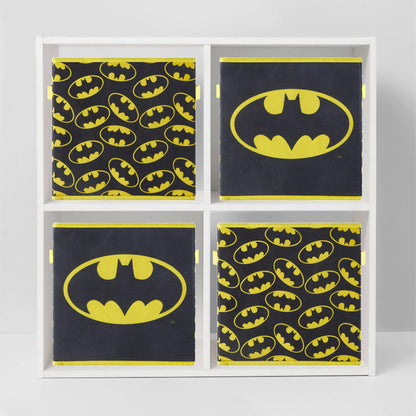 Batman Collapsible Storage Cubes – Set of 2 Foldable Fabric Bins for Kids – Organizer Boxes with