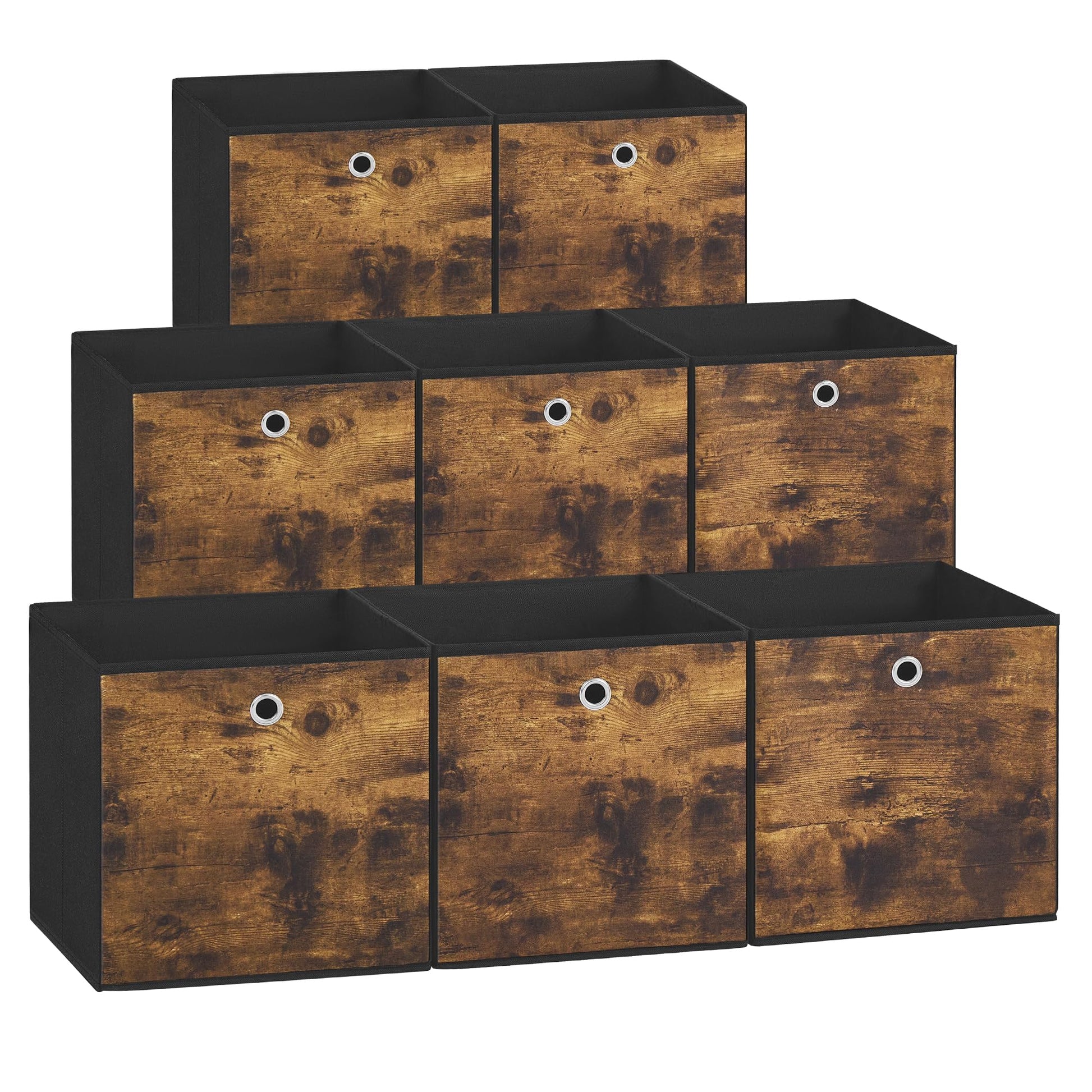 SONGMICS Storage Cubes, Set of 8, 13-Inch Foldable Closet Organizers