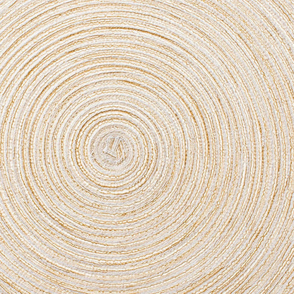AHHFSMEI Round Braided Placemats Set of 6 Round Table Mats for Dining Tables Natural Woven Heat Resistant Place mats 15 Inch (Beige)