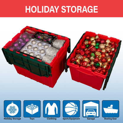 Akro-Mils KeepBox 18 Gallon Storage Container, Nesting and Stackable Plastic Storage Box with Lid