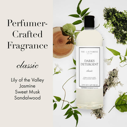 The Laundress Darks Detergent, Concentrated Laundry Detergent Liquid, For Rich Vibrant Colors, Tough on Stains, Classic Scent, 32 oz.