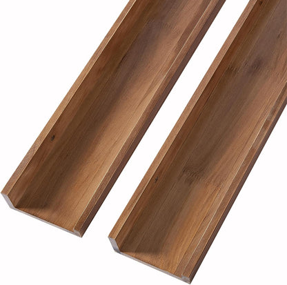 AZSKY Floating Shelves for Wall Bookshelf Wall Mount Light Walnut Picture Ledge Shelf 36 Inch Photo Picture Frames Display and Storage Shelves a Set of 2 for Bedroom Living Room Bathroom Kitchen