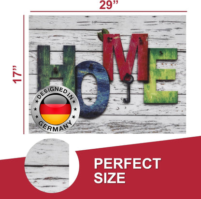 Floor Mat - for Indoor and Outdoor Use - Doormat - Non-Slip - Front Door Shoe Scraper - Size: 17x29