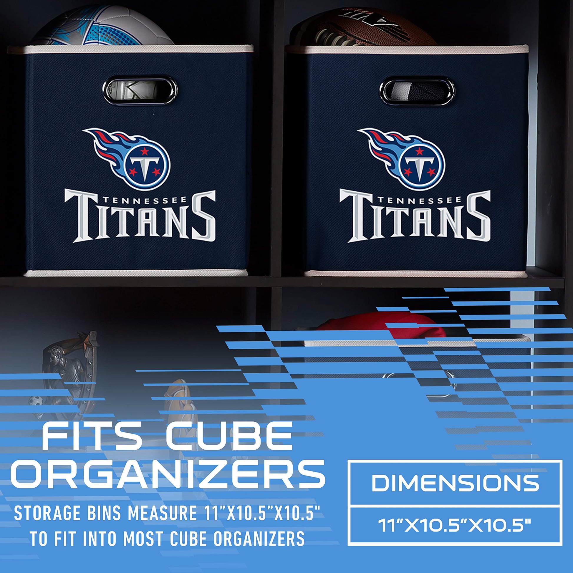 Franklin Sports NFL Tennesee Titans Collapsible Storage Bin