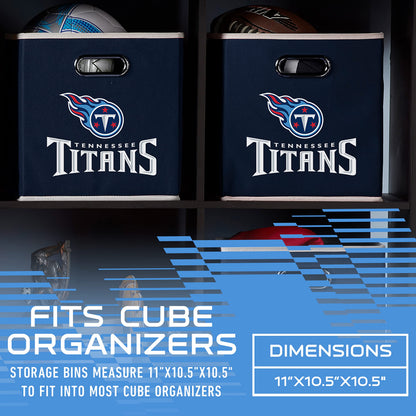 Franklin Sports NFL Tennesee Titans Collapsible Storage Bin