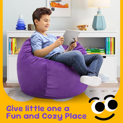 Hobestluk Bean Bag Chairs 2.5FT Bean Bag Chair with Memory Foam Filled & Machine Washable Cover,Beanbag Chair, Small Bean Bag Chairs for Playroom, Living Room, Bedroom